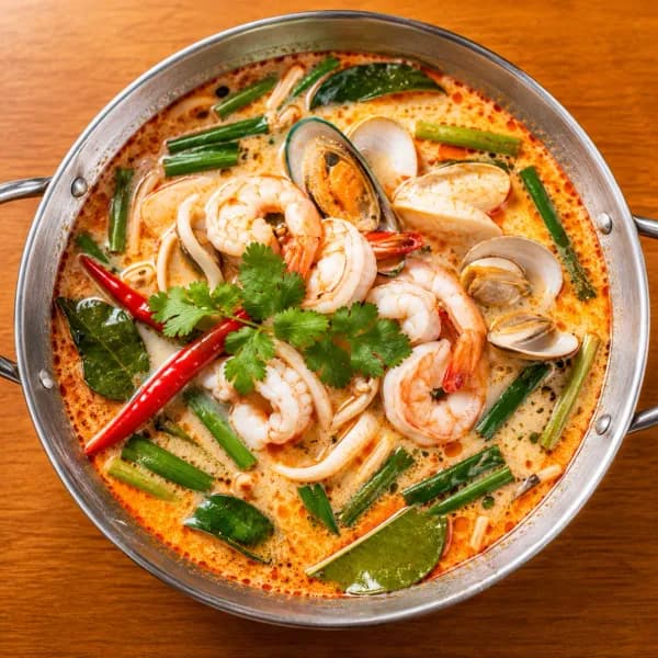 Creamy Tom Yum Seafood Soup