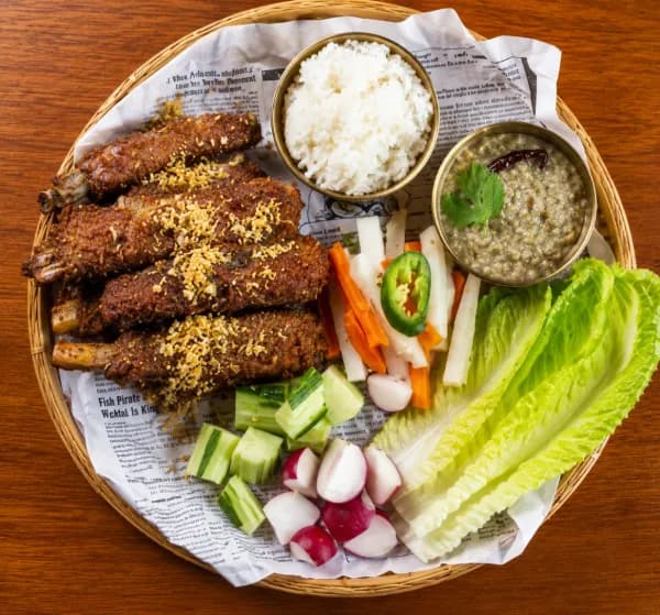 Giant Crispy Pork Ribs Platter